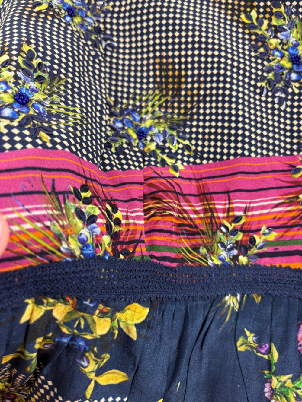 Anthropologie Bhanuni by Jyoti Floral Peplum Short-Sleeve Blouse - Picture 5 of 11